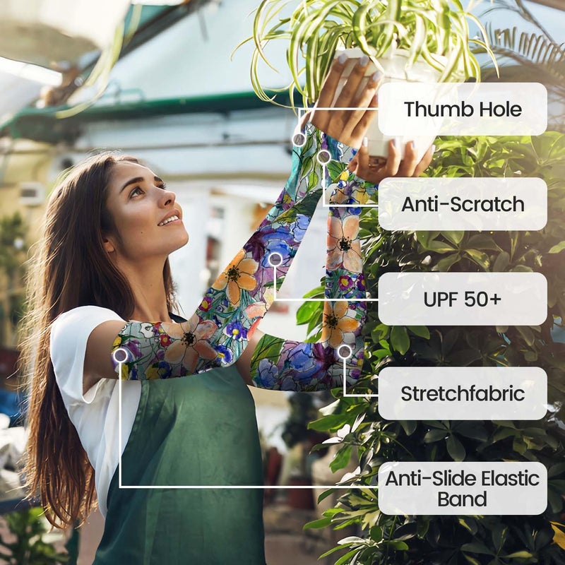YPHCDO Store Gardening Sleeves for Women Farm Sun Protection Thorn Proof Cooling Arm Sleeves to Cover Arms for Garden Sports - Image 3